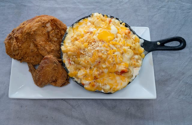Fried Chicken and Mac and Cheese.